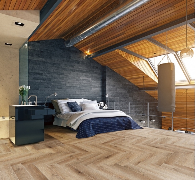 Виниловый ламинат SPC "Cronafloor" Herringbone Дуб Монпелье (640*128*4,5 мм) — купить в Миллерово